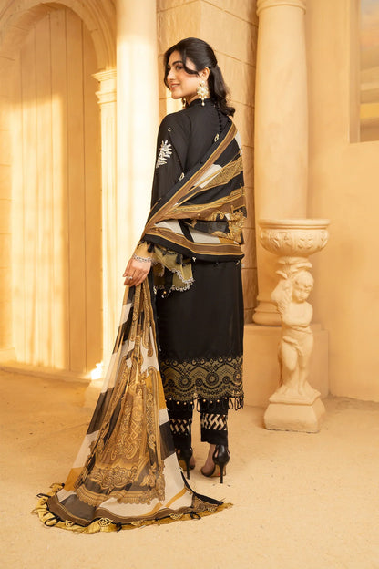 Hemstitch | Summer Luxury Lawn 24 | Cocoa - Ladies Clothes - Maria Faisal