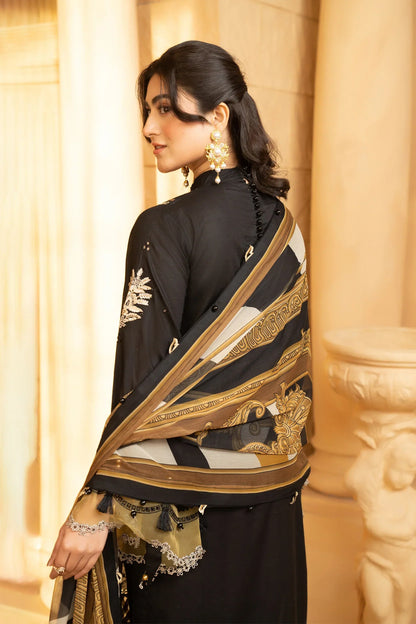 Hemstitch | Summer Luxury Lawn 24 | Cocoa - Ladies Clothes - Maria Faisal