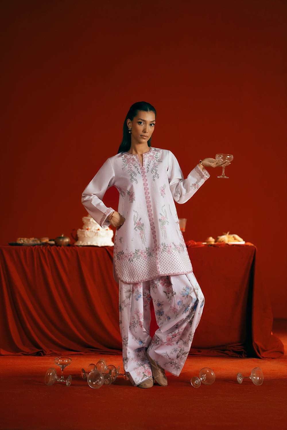 Saira Rizwan | Joolie Co ords |JOOLIE WHITE - JBP25-07 - Ladies Clothes - Maria Faisal