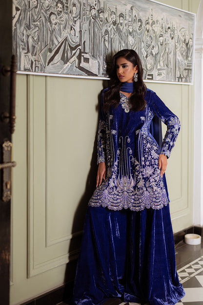 Saira Rizwan | Velvet Pret 25 | ZARREEN-SRVP25-02 - Formal Dress - available at Maria Faisal in UK and USA.