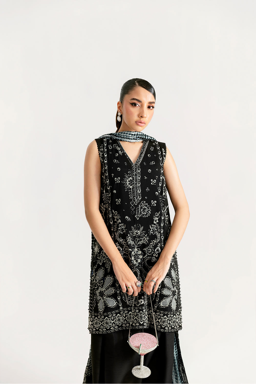 Saira Rizwan | Silk Luxe 26 | MEHER-SRLSP-26-01 - Dress - available at Maria Faisal in UK and USA.
