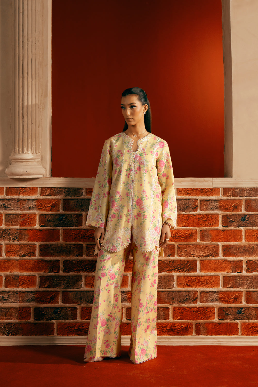 Saira Rizwan | Joolie Co ords | YELLOW-JBP25-01 - Ladies Clothes - Maria Faisal