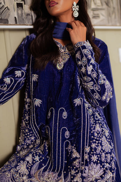 Saira Rizwan | Velvet Pret 25 | ZARREEN-SRVP25-02 - Formal Dress - available at Maria Faisal in UK and USA.
