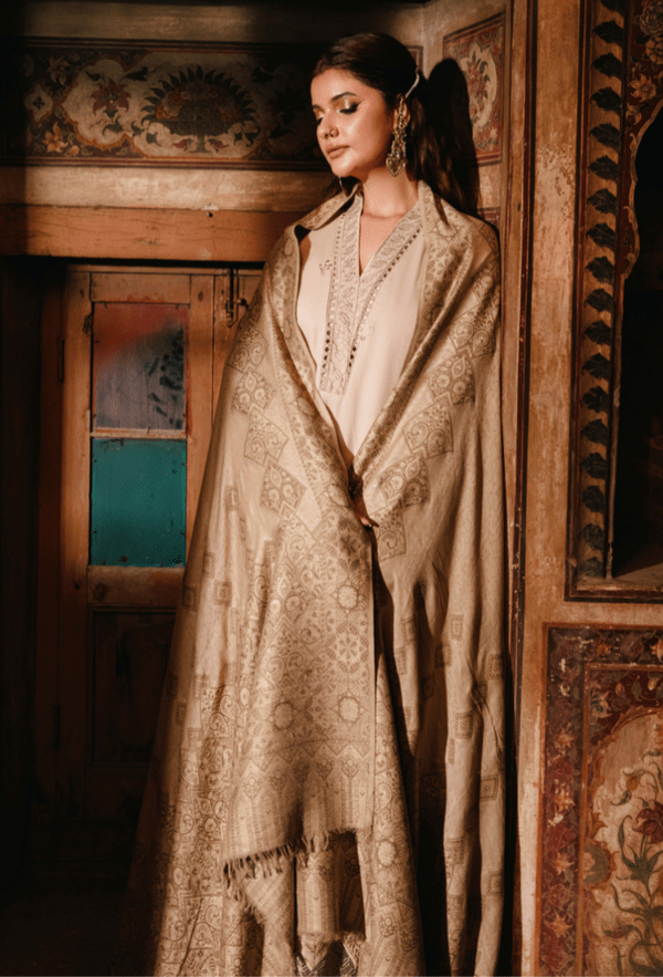 Hum dum | Onora Chapter 2 | D02 - is Pale Brown dress from Humdum - Ladies Clothes - Maria Faisal
