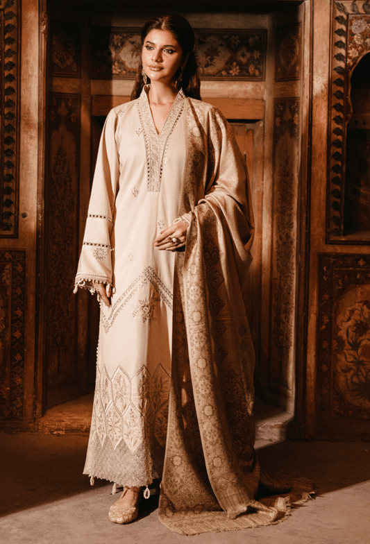Hum dum | Onora Chapter 2 | D02 - is Pale Brown dress from Humdum - Ladies Clothes - Maria Faisal