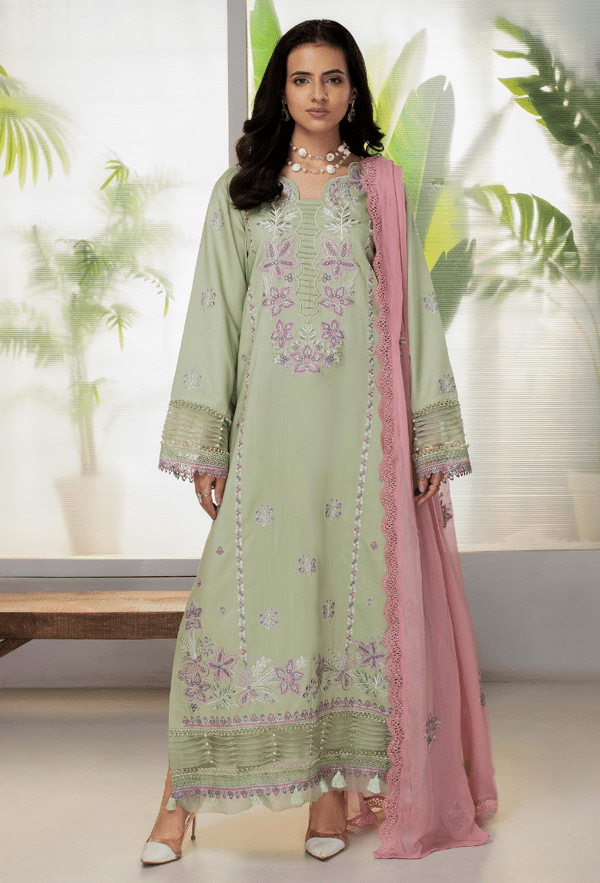 Humdum | Ellena 26 | D04 - is Pastel Mint dress from Humdum - Ladies Clothes - Maria Faisal