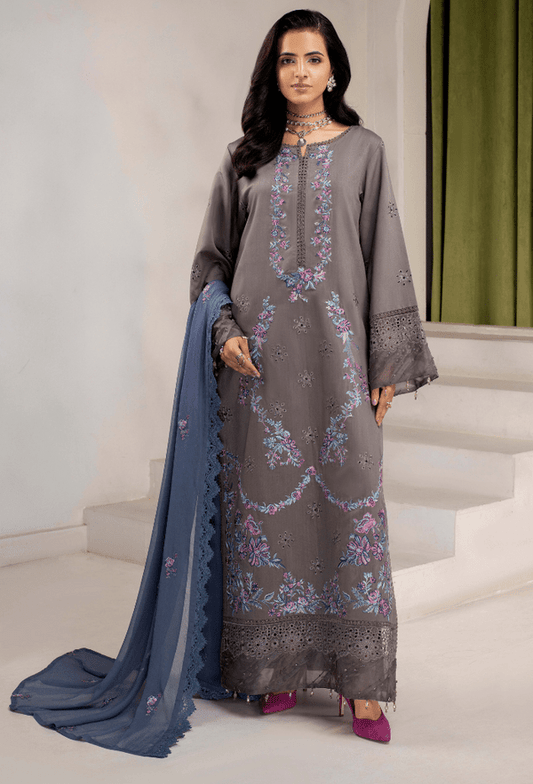 Humdum | Ellena 26 | D08 - is Gray dress from Humdum - Ladies Clothes - Maria Faisal