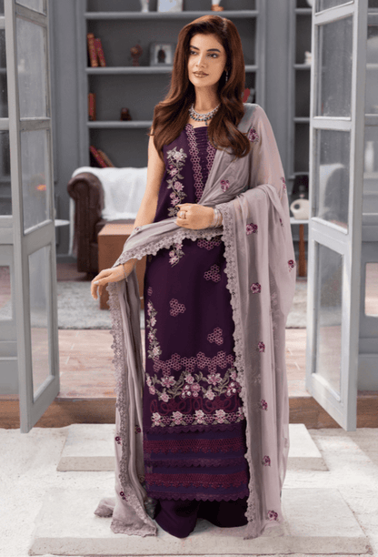 Humdum | Fareesha 26 | D02 - is Dark Purple dress from Humdum - Ladies Clothes - Maria Faisal