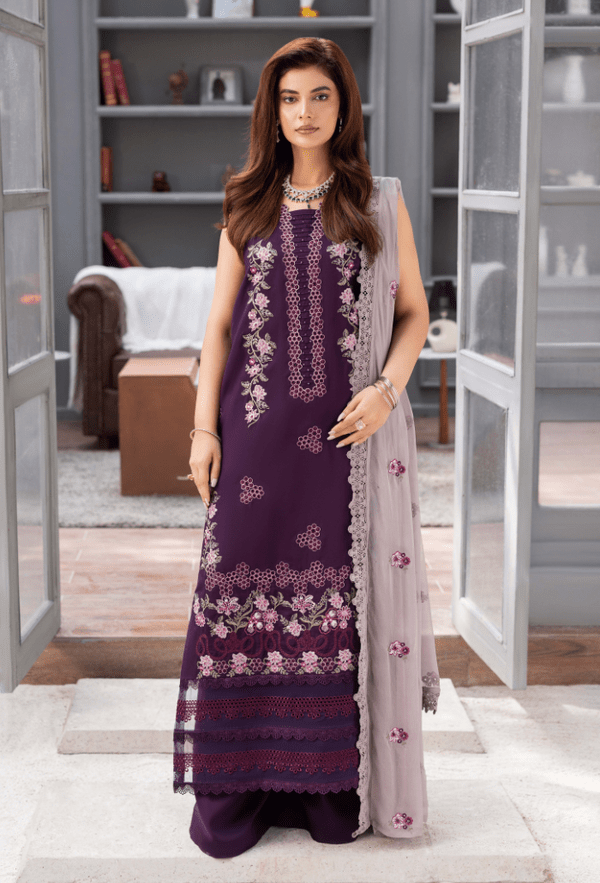 Humdum | Fareesha 26 | D02 - is Dark Purple dress from Humdum - Ladies Clothes - Maria Faisal