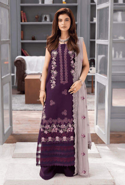 Humdum | Fareesha 26 | D02 - is Dark Purple dress from Humdum - Ladies Clothes - Maria Faisal