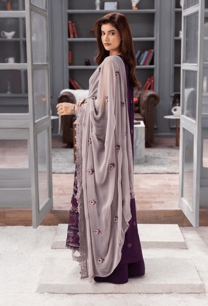 Humdum | Fareesha 26 | D02 - is Dark Purple dress from Humdum - Ladies Clothes - Maria Faisal
