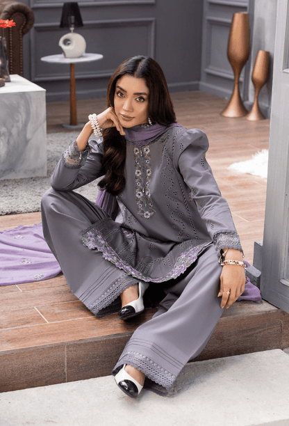 Humdum | Fareesha 26 | D05 - is Lavender Grey dress from Humdum - Ladies Clothes - Maria Faisal