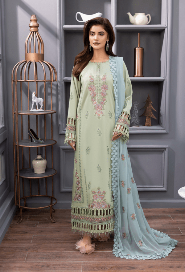 Humdum | Fareesha 26 | D06 - is Pastel Mint dress from Humdum - Ladies Clothes - Maria Faisal