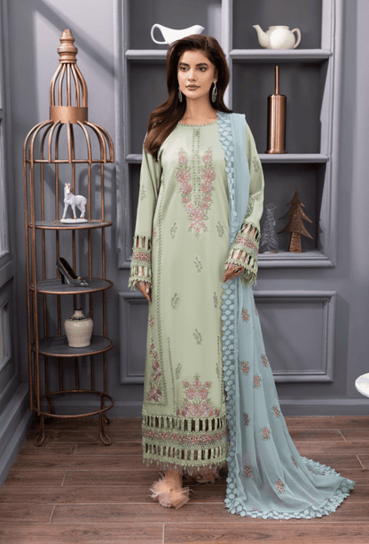 Humdum | Fareesha 26 | D06 - is Pastel Mint dress from Humdum - Ladies Clothes - Maria Faisal