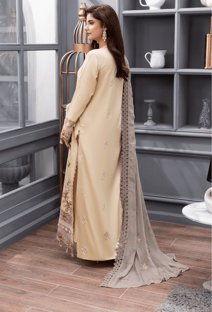 Humdum | Fareesha 26 | D09 - is Pastel Yellow dress from Humdum - Ladies Clothes - Maria Faisal