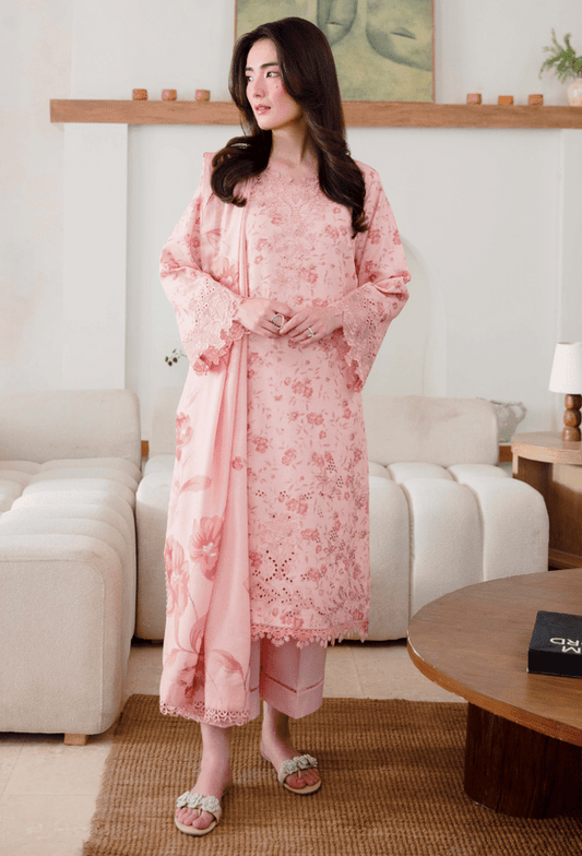 Humdum | Layla 25 | D02 - is Pink dress from Humdum - Ladies Clothes - Maria Faisal