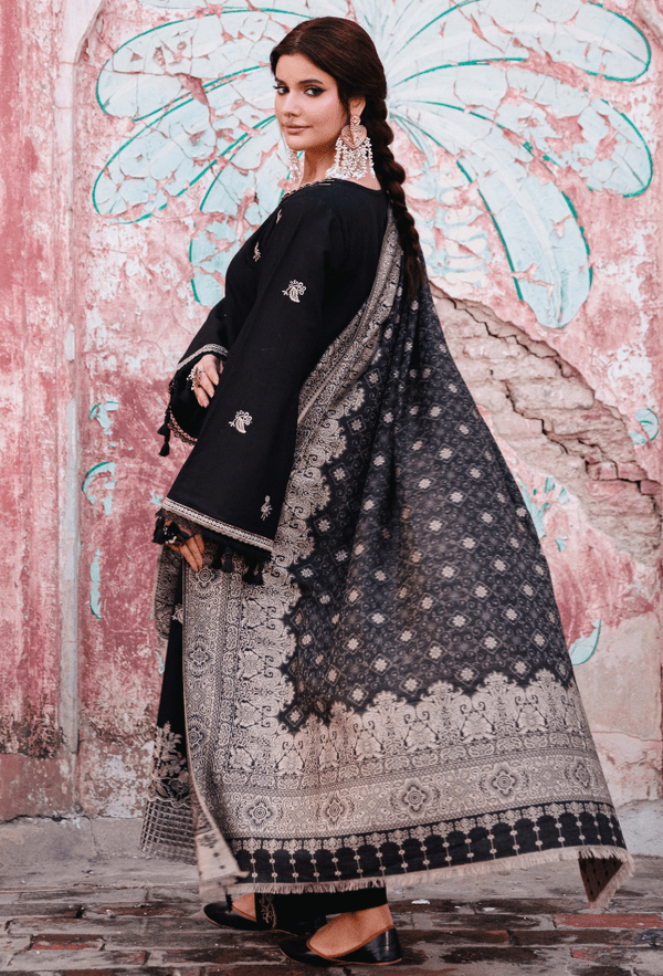 Humdum | Onora Chapter 2 | D01 - is Black dress from Humdum - Ladies Clothes - Maria Faisal