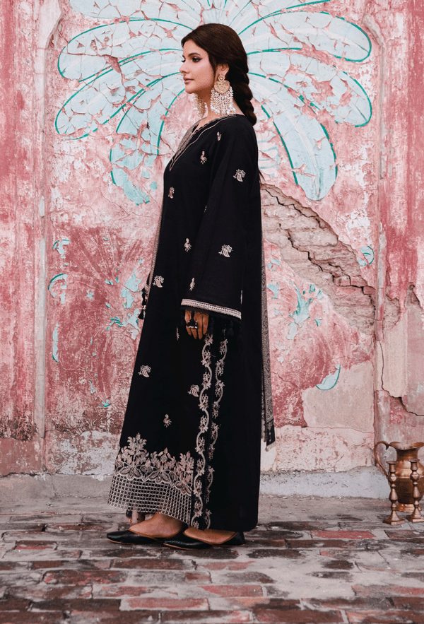 Humdum | Onora Chapter 2 | D01 - is Black dress from Humdum - Ladies Clothes - Maria Faisal