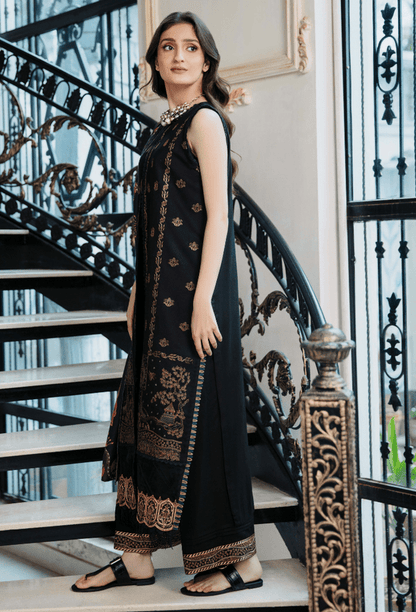 Humdum | Serene 26 | D03 - is Black dress from Humdum - Ladies Clothes - Maria Faisal