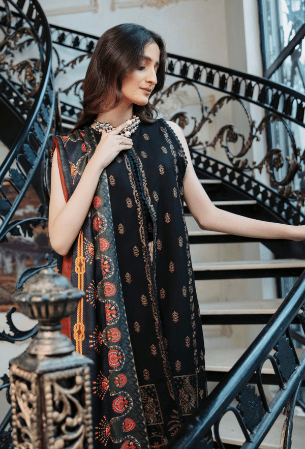 Humdum | Serene 26 | D03 - is Black dress from Humdum - Ladies Clothes - Maria Faisal