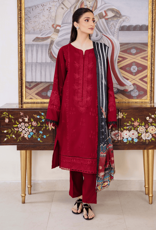 Humdum | Serene 26 | D05 - is Deep Red dress from Humdum - Ladies Clothes - Maria Faisal