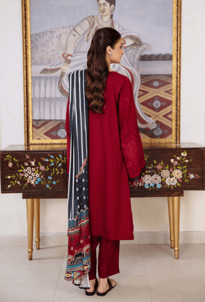 Humdum | Serene 26 | D05 - is Deep Red dress from Humdum - Ladies Clothes - Maria Faisal