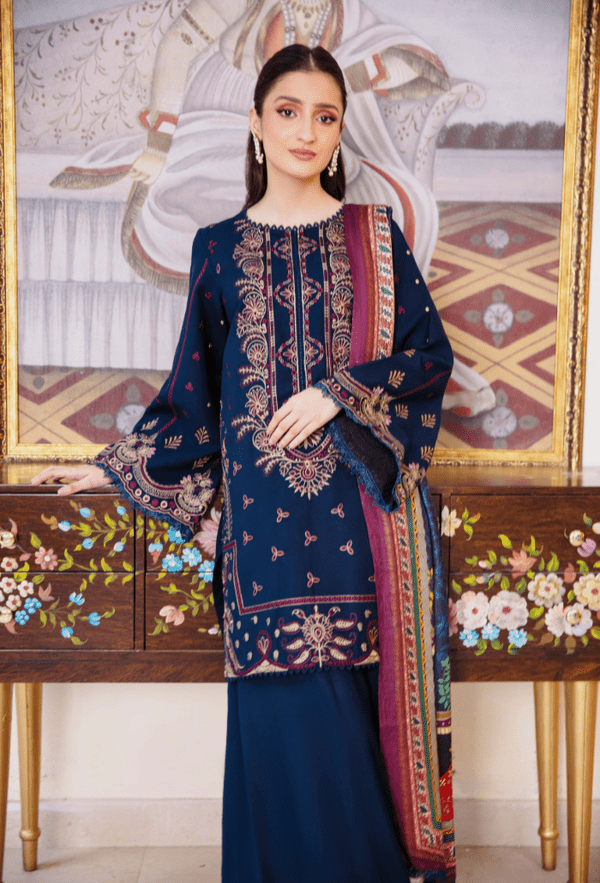 Humdum | Serene 26 | D06 - is Navy Blue dress from Humdum - Ladies Clothes - Maria Faisal
