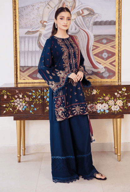 Humdum | Serene 26 | D06 - is Navy Blue dress from Humdum - Ladies Clothes - Maria Faisal