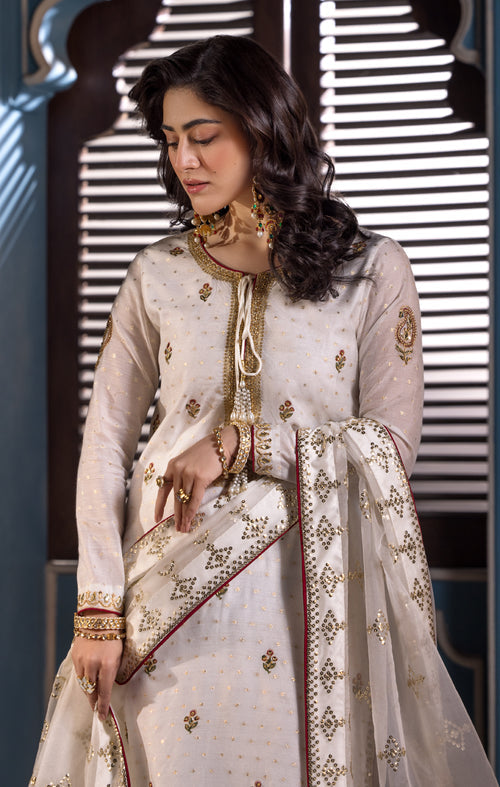 Maya | Mehr o Mah Formals | VARENA - Designer Dress with Intricate embroidery and embellishments. Shop elegent wedding dress at Maria Faisal.