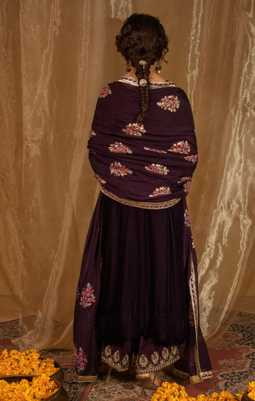 Maya | Raazi Velvet 24 | IBAARAT - Designer Dress with Intricate embroidery and embellishments. Shop elegent wedding dress at Maria Faisal.