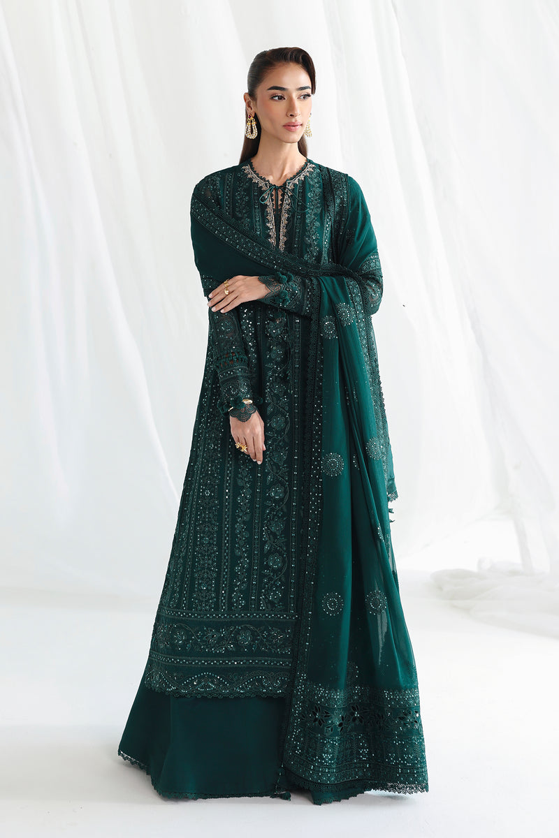 Qalamkar | Chiffon 26 | QCC-05 JANAAN - Formal Dress - available at Maria Faisal in UK and USA.