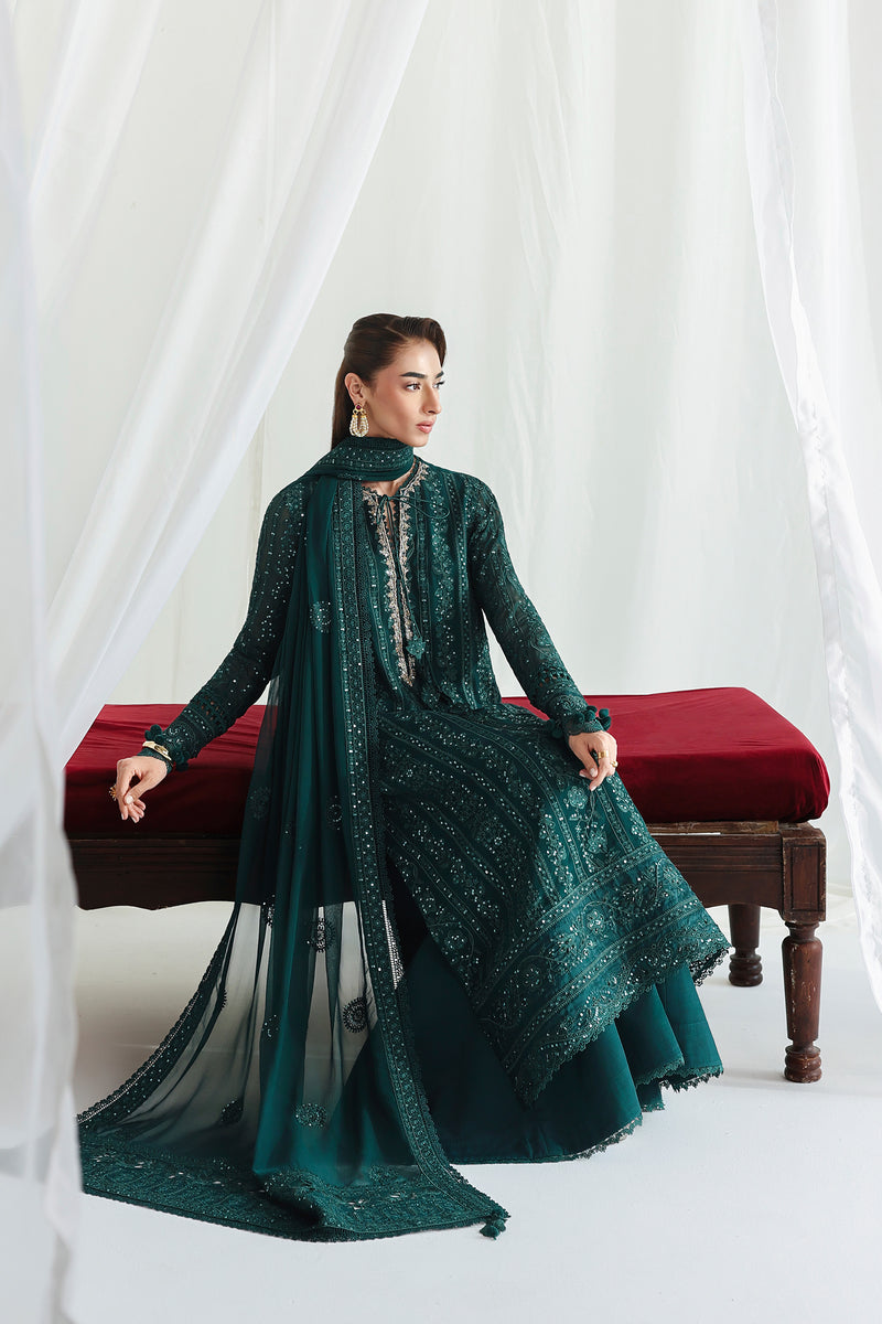 Qalamkar | Chiffon 26 | QCC-05 JANAAN - Formal Dress - available at Maria Faisal in UK and USA.