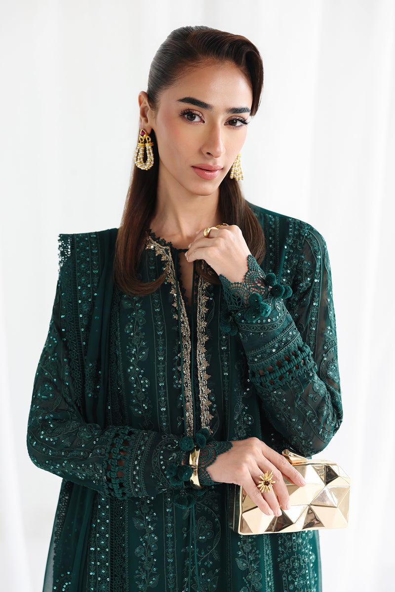 Qalamkar | Chiffon 26 | QCC-05 JANAAN - Formal Dress - available at Maria Faisal in UK and USA.