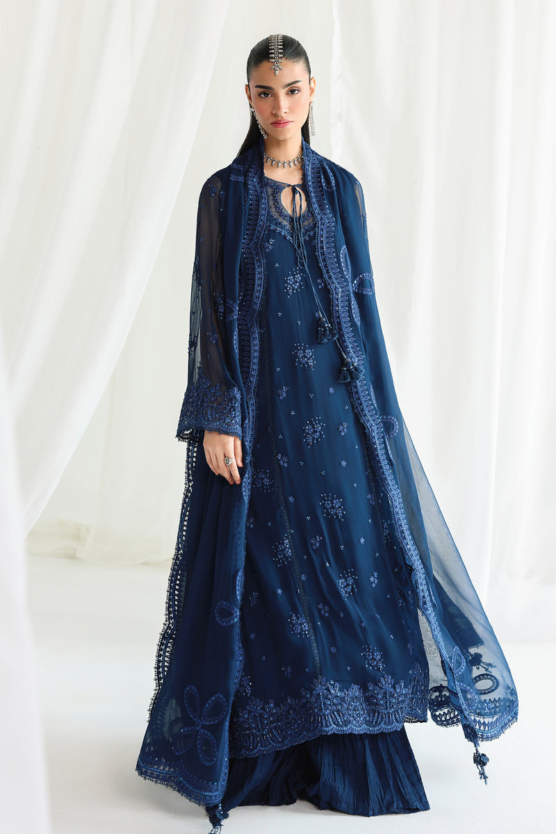 Qalamkar | Chiffon 26 | QCC-02 SHIREEN - Formal Dress - available at Maria Faisal in UK and USA.