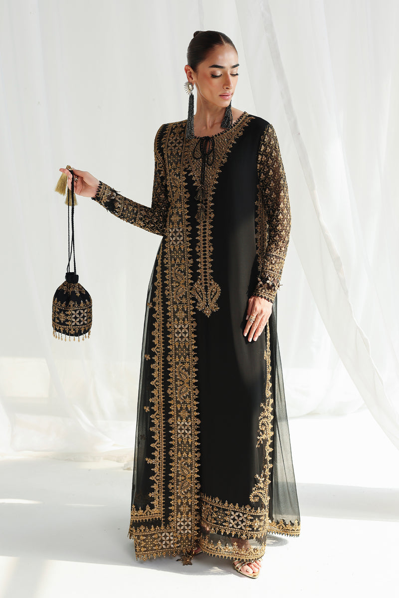 Qalamkar | Chiffon 26 | QCC-06 WALIYA - Formal Dress - available at Maria Faisal in UK and USA.
