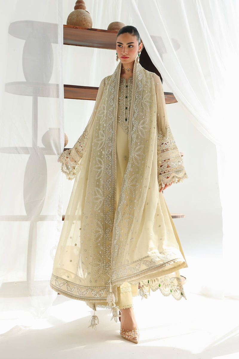 Qalamkar | Chiffon 26 | QCC-01 DEENA - Formal Dress - available at Maria Faisal in UK and USA.
