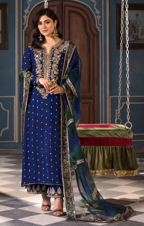 Maya | Mehr o Mah Formals | NOVERA - Designer Dress with Intricate embroidery and embellishments. Shop elegent wedding dress at Maria Faisal.