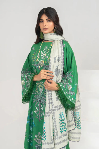 Ittehad | Printed Lawn 24 | IP3P04-3PS-GRN - Ladies Clothes 