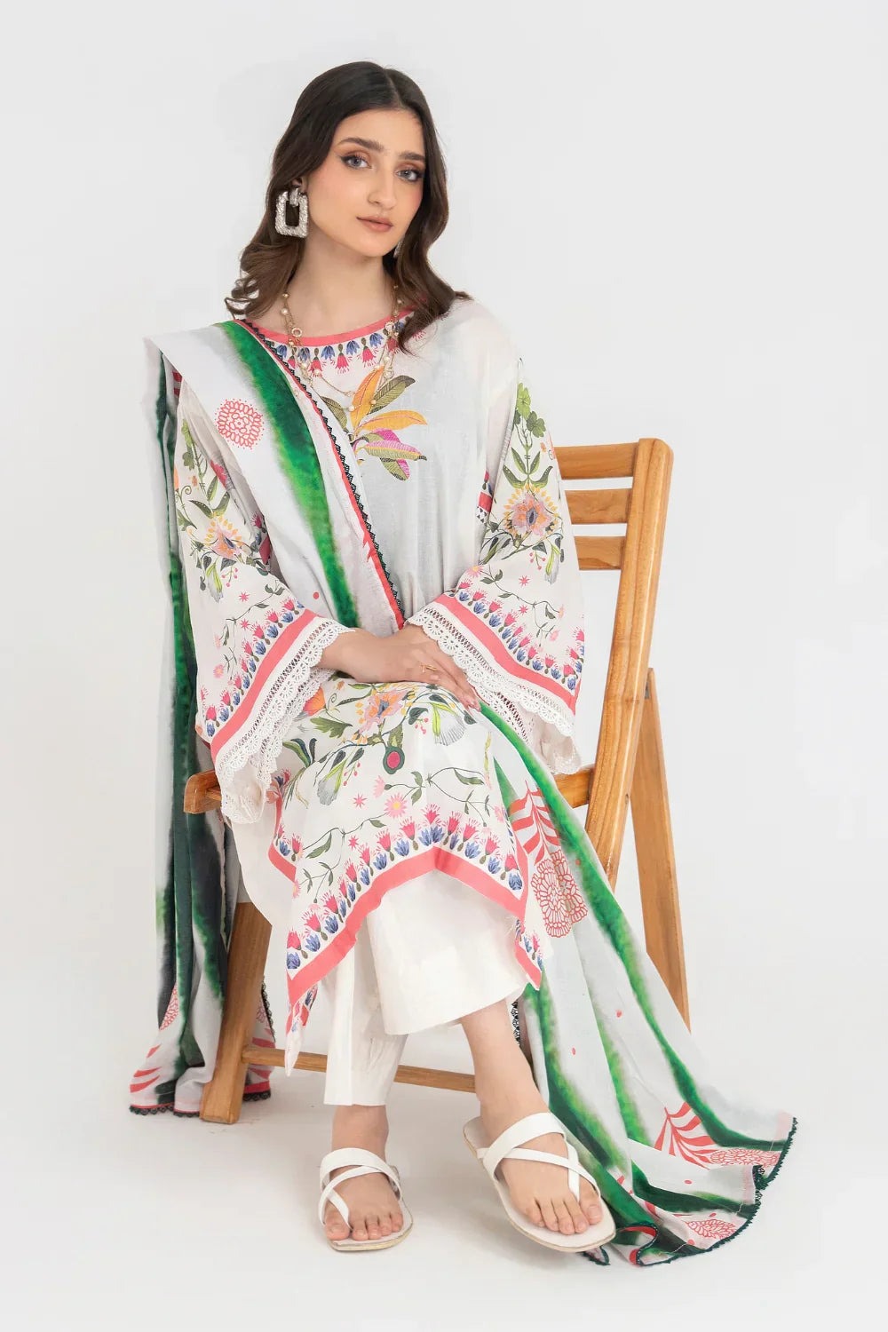 Ittehad | Printed Lawn 24 | IP3P05-3PS-OWH