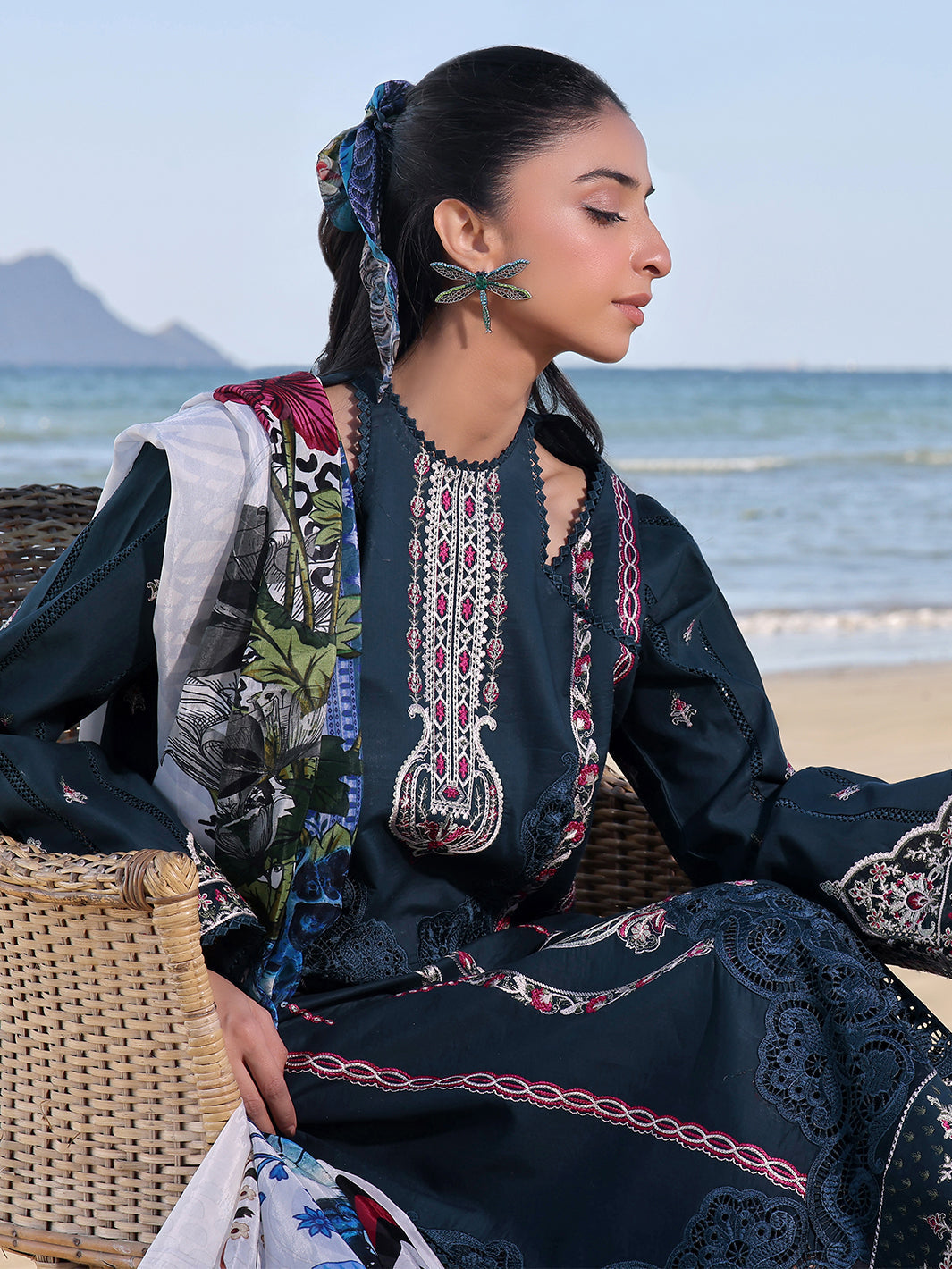 Izel | Saahil Signature Lawn 24 | SAPPHIRE - Maria Faisal