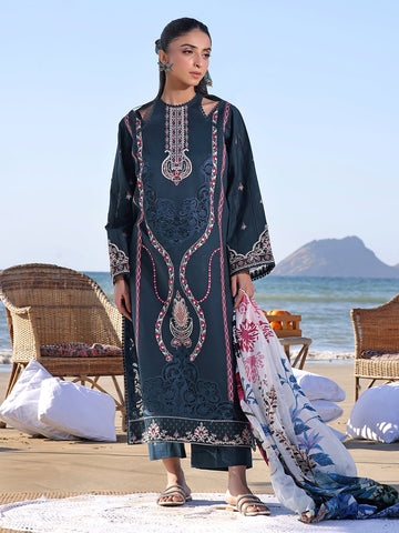 Izel | Saahil Signature Lawn 24 | SAPPHIRE - Waniyas