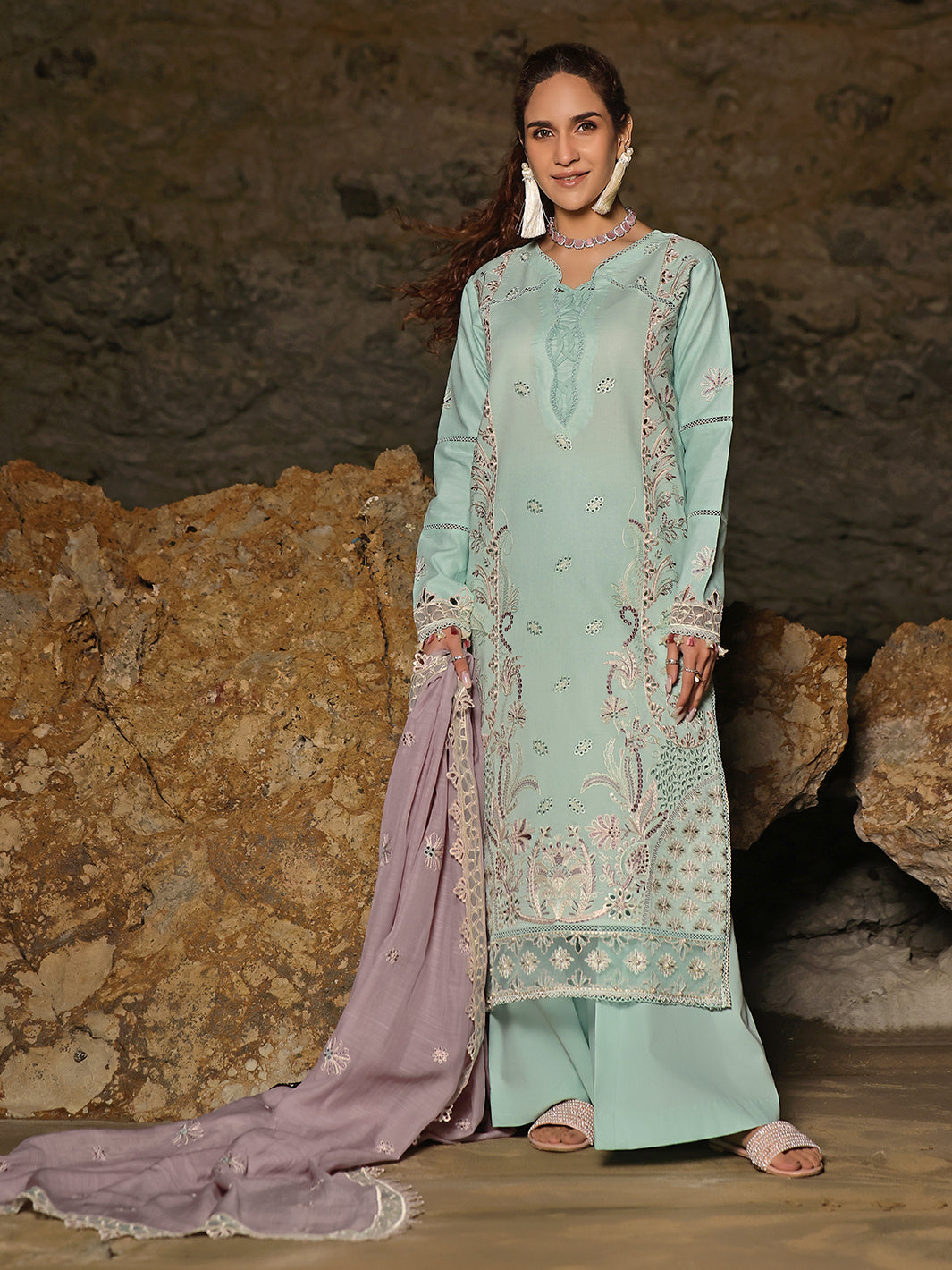 Izel | Saahil Signature Lawn 24 | ZAIB - Waniyas