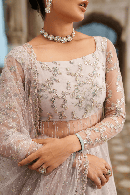 Iznik | Festive Formal | UE - 552 Embroidered Net - is White dress from Iznik - Ladies Clothes - Maria Faisal