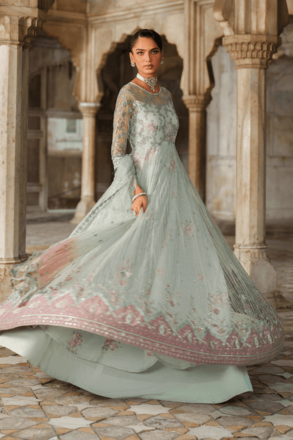 Iznik | Festive Formal | UE - 553 Embroidered Net - is Green dress from Iznik - Ladies Clothes - Maria Faisal
