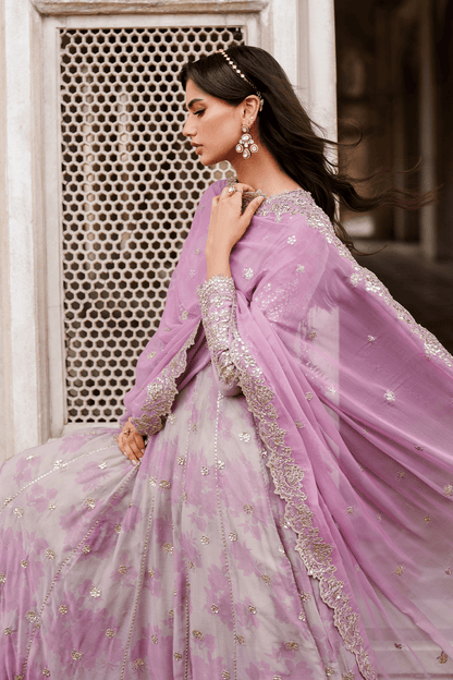 Iznik | Festive Formal | UE - 555 Printed Chiffon - is Lilac dress from Iznik - Ladies Clothes - Maria Faisal