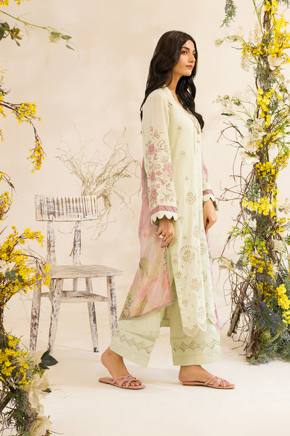 Iznik | Lawnkari 24 | UE-198 SILKGREEN - Ladies Clothes - Maria Faisal