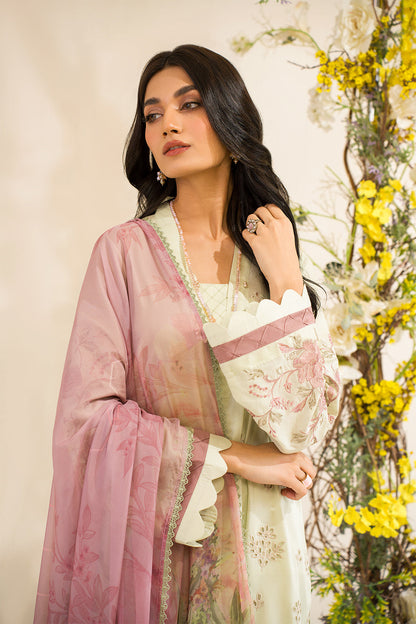 Iznik | Lawnkari 24 | UE-198 SILKGREEN - Ladies Clothes - Maria Faisal