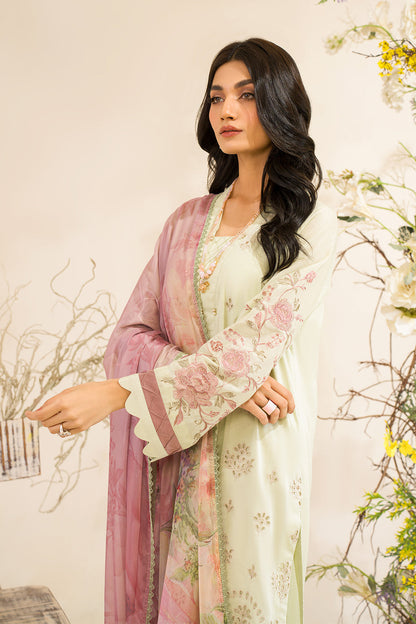 Iznik | Lawnkari 24 | UE-198 SILKGREEN - Ladies Clothes - Maria Faisal