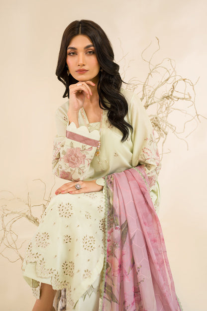 Iznik | Lawnkari 24 | UE-198 SILKGREEN - Ladies Clothes - Maria Faisal