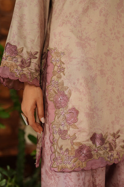 Iznik | Winter 25 | IPF - 09 - is Oyster Pink dress from Iznik - Ladies Clothes - Maria Faisal